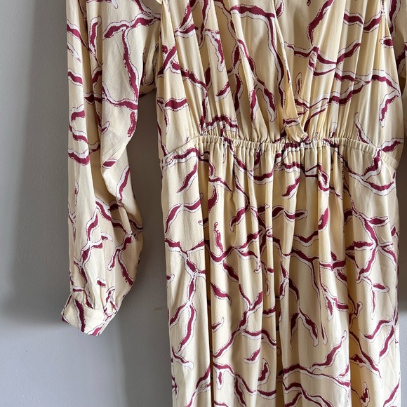 BA&SH Candice Wrap Midi Dress | Printed Crepe de Chine | Size 2 (0) | NWT - Picture 8 of 16